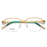 Prescription Glasses 7423 Denmark Titanium No Screw Korea Glasses Frames Optical Ultra-light Business Square Titanium Frames