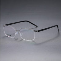 Prescription Glasses 7422 Denmark Titanium No Screw Korea Glasses Frames Optical Ultra-light Business Square Eyeglasses Men