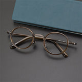 LSMP3 Round eyeglass frame Men Women Frame Glasses  myopia  prescription oval eyeglass frame for men and women's art