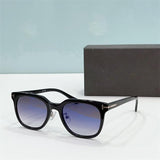 Tom For Retro Men's Sunglasses Luxury Brand TF802-K Rectangular Shades for Men Original Acetate Man Glasses Sunglasses Female