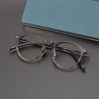 TH9097 titanium business round Men Women Frame Glasses  myopia  prescription round light glasses frame