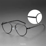 Luxury Glasses Men Denmark Linde 9745 Titanium No Screw Korea Glasses Frames Optical Ultra-light Business Optical Lenses