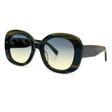 Retro Round Sunglasses Female Gradient Lens Designer Sunglasses Female Outdoor Thick Frame Fashion Glasses