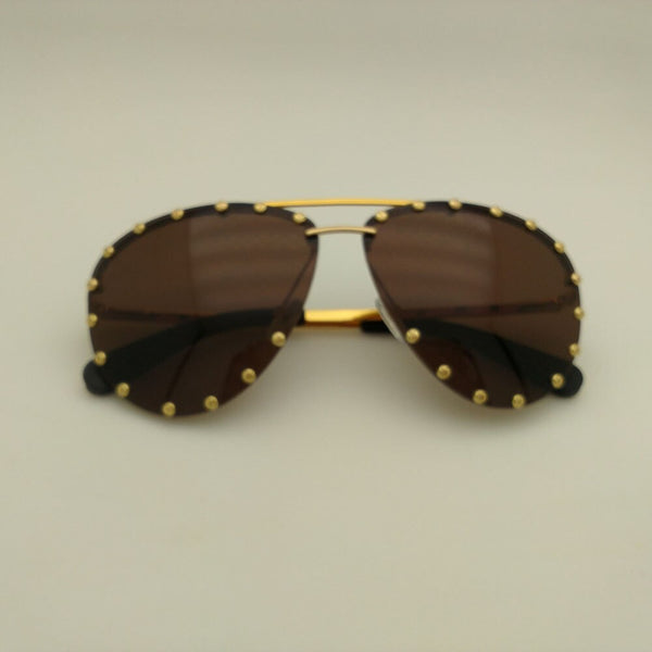 Fashion Party Rimless Sunglasses Vintage Gold Alloy Women Sunglasses Trending Products Yellow Retro Girls Sun Glasses UV400