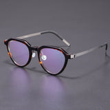 Round Glasses Light Luxury Men 1046 Denmark Titanium No Screw Korea Glasses Frames Optical Ultra-light Business Mens Glasses