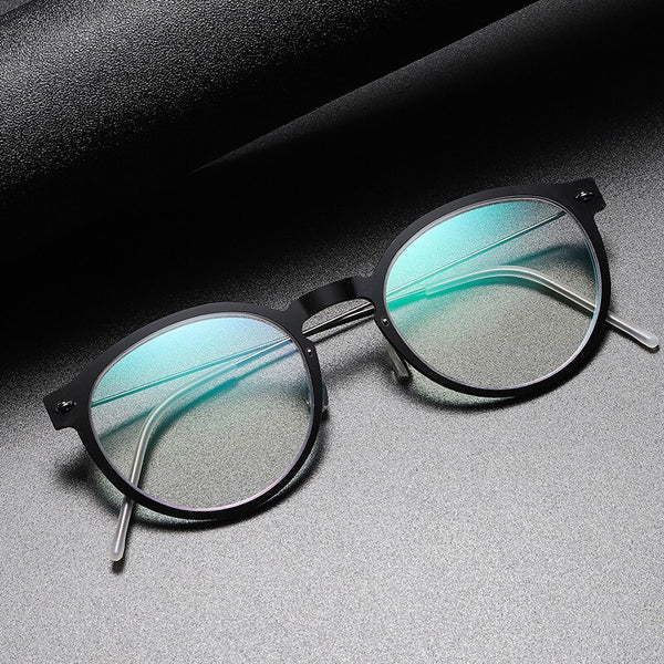 Luxury Man Glasses Round Denmark Linde 6603 Titanium No Screw Korea Glasses Frames Optical Ultra-light Business