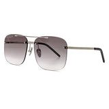 Retro Sunglasses Frameless Alloy Pilot Design Female 2023 Gradient Lens Sunglasses Female Metal Retro Luxury Glasses