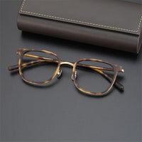 D563 Titanium Acetate Optical Eyeglasses Frame Myopia Glasses For Men and Women artistic Retro Glasses Frame
