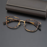 D563 Titanium Acetate Optical Eyeglasses Frame Myopia Glasses For Men and Women artistic Retro Glasses Frame