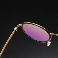 Eyeglass Frame Denmark Linde 9752 Titanium No Screw Korea Round Glasses Frames Optical Ultra-light Business For Men Women