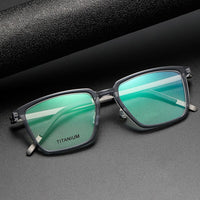 Square Glasses Frame For Men 1844 Denmark Titanium No Screw Korea Glasses Frames Optical Ultra-light Business Frame Glasses