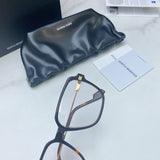 S-sunglasses G monster Anti-Blue Women Round Glasses Eyeglasses For Jeff Anti Radiation Metal Details Thin Temples Transparent Retro unisex Computer lens Oversized Black Acetate Frame Eyewear 99.9% UV Protection