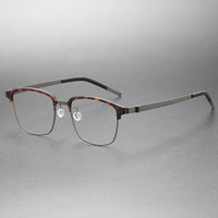 Denmark Titanium No Screw Korea Glasses Frames Optical Ultra-light Business Round Prescription Diopter 9835 Eyeglasses Men