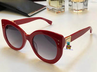 S-sunglasses Women Retro Metal Frame Mirrored Sunglasses Oversized Cat Eye Glasses eyewear for Fendi 0265
