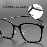 Men's Eyeglasses Frame 6536 Denmark Titanium No Screw Glasses Frames Optical Ultra-light Business Square Prescription Diopter