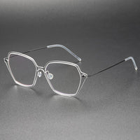 Spectacles For Men Denmark Linde 6621 Titanium No Screw Korea Suqare Glasses Frames Optical Ultra-light Business Frame