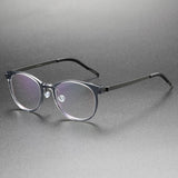 Round Denmark Linde 1818 Titanium No Screw Korea Glasses Frames Optical Ultra-light Business Rtro Optical Lenses Frames Man