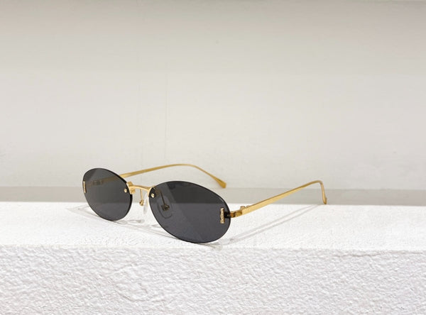2023 Fashion women's sunglasses Oval sunglasses Titanium alloy brand designer UV400