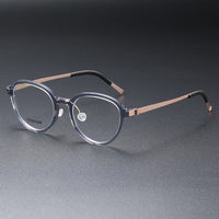 Eyeglasses Men 1176  Round Denmark Titanium No Screw Korea Glasses Frames Optical Ultra-light Business Reading Glasess For Men