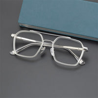 CH5255 Men Women's Reading Optical Eyeglasses Big Pure Titanium Square Frame Glasses For Men and Women Prescription Glasses