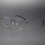 Denmark Titanium Screwless Korea Glasses Frames Optical Ultra-light Business Round Prescription Diopter Titanium Eyeglasses Men