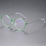 Men Women's Eyeglasses Denmark Linde 6558 Titanium No Screw Korea Glasses Frames Optical Ultra-light Business Glasses