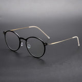 Reading Glasses Denmark Linde 6541 Titanium No Screw Glasses Frames Optical Ultra-light Business Round Prescription Diopter