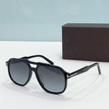 Tom For Vip Luxury Brands Polit Double Bridge FT0753 Sunglasses  Famous Brand Luxury Designer Retro Men Sunglasses