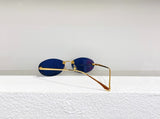 2023 Fashion women's sunglasses Oval sunglasses Titanium alloy brand designer UV400
