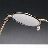 Retro Denmark Titanium No Screw Korea Glasses Frames Optical Ultra-light Business Round Prescription Diopter glasses for men