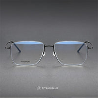 Square High Quality 5508 Glasses Frame Handmade Denmark Titanium No Screw Korea Glasses Frames Optical Ultra-light Business