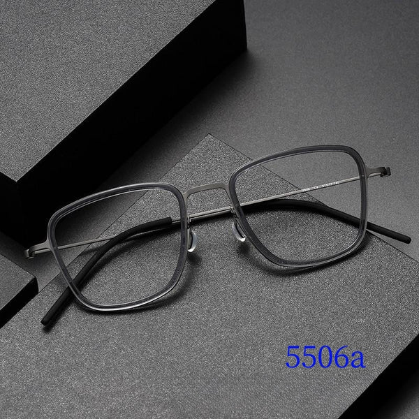 Man Glasses Frames 5506A Denmark Titanium No Screw Korea Glasses Frames Optical Ultra-light Business Eyeglass Frame