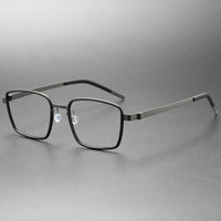 Titanium Eyeglass Frames Denmark Linde 9754 Titanium No Screw Korea Glasses Frames Optical Ultra-light Business Glasses