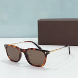 Sunglasses Luxury Brand 2023 Women's Sunglasses Tom For Retro Acetate Titanium Square Sungalsses FT0652 Men's Sunglasses