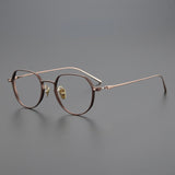 7.8G Japanese Super Light Eyeglasses Frames Men Women Prescription Glasses Asian Pure Titanium Top Designer Round Eyewear