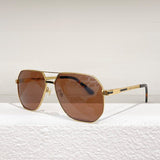 0416 France Style Oval Pure Titanium Sunglasses Double Bridge Women Top-end Original Brand Luxury Eyeglasses with Originals