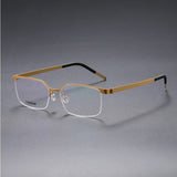 Prescription Glasses 7422 Denmark Titanium No Screw Korea Glasses Frames Optical Ultra-light Business Square Eyeglasses Men