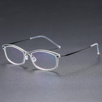 Eyeglass Frame 6512 Square Denmark Titanium No Screw Korea Glasses Frames Optical Ultra-light Business Optical Lenses For Men