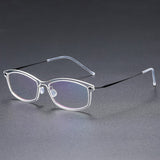 Eyeglass Frame 6512 Square Denmark Titanium No Screw Korea Glasses Frames Optical Ultra-light Business Optical Lenses For Men