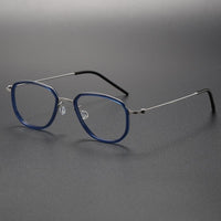 Eye Glasses For Men 5505A Round Denmark Titanium No Screw Korea Glasses Frames Optical Ultra-light Business Reading Ｇlasses