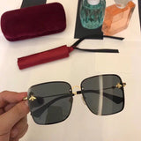 S-sunglasses gucci Oversized Square GG 2200 Gradient Mirror lens Rimless Sunglasses for Gucc i sunglasses