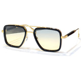 Pilot Style Sunglasses Women's Square Eyeglasses Oversized Frame Gradient Sunscreen Sun Glasses Retro Luxury Metal Frame Glasses