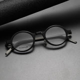 Glasses Men Denmark Linde 1810 Titanium No Screw Glasses Frames Optical Ultra-light Business Round Prescription Eyeglasses Men