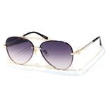 Fashion Pilot Sunglasses Women Rimless Sun Glasses 2023 Summer Style Female Uv400 Green Brown