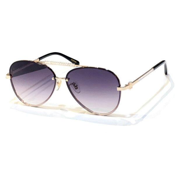 Fashion Pilot Sunglasses Women Rimless Sun Glasses 2023 Summer Style Female Uv400 Green Brown