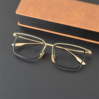 DTX100 Men Women's Male Business Retro Square Frame Glasses For Men and Women  Eyebrow Glasses Frame Female
