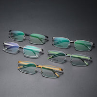 Prescription Glasses 7422 Denmark Titanium No Screw Korea Glasses Frames Optical Ultra-light Business Square Eyeglasses Men