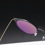 Men's Glasses Frame 6548 Denmark Titanium No Screw Korea Glasses Frames Optical Ultra-light Business Round Frame Glasses