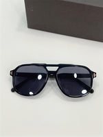 Tom For Vip Luxury Brands Polit Double Bridge FT0753 Sunglasses  Famous Brand Luxury Designer Retro Men Sunglasses