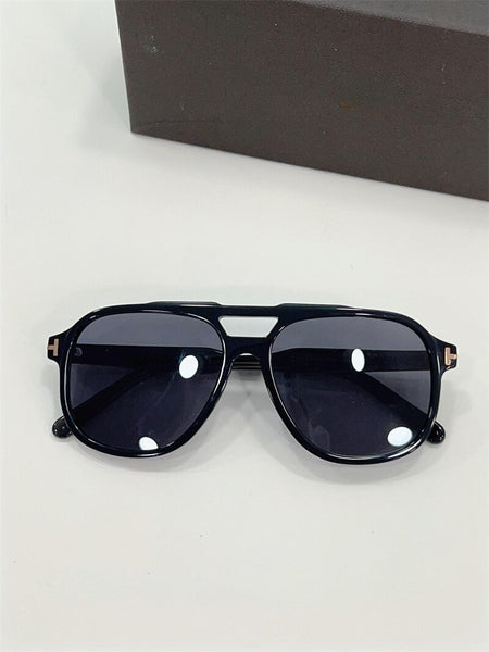 Tom For Vip Luxury Brands Polit Double Bridge FT0753 Sunglasses  Famous Brand Luxury Designer Retro Men Sunglasses